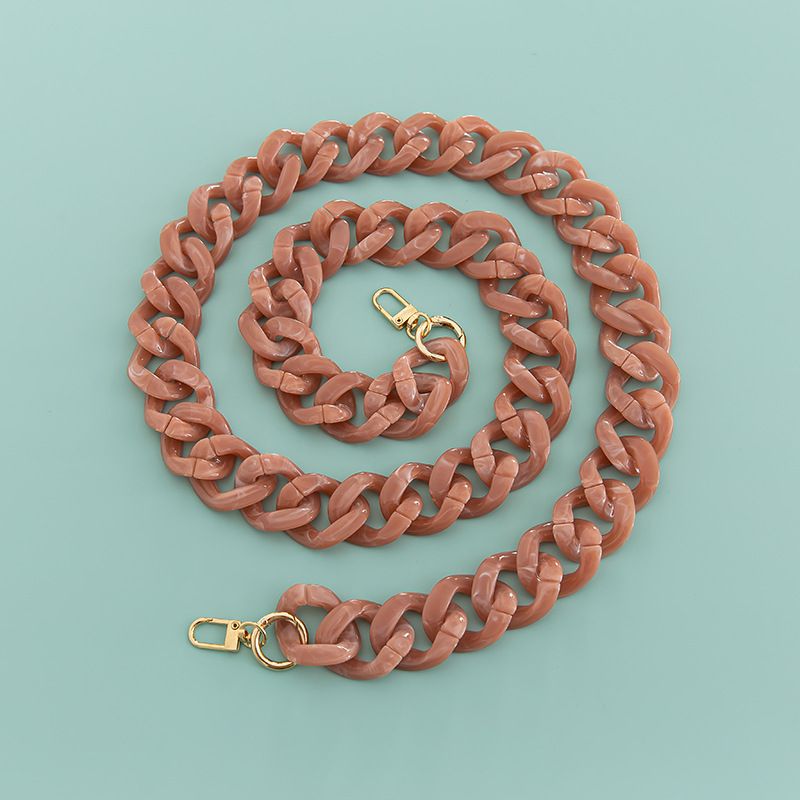 Großer, 4 cm x 3,3 cm, trendiger, rutschfester DIY-Kettenriemen aus exquisitem Harzacryl, breiter Schultergurt für Taschen_voghion.com