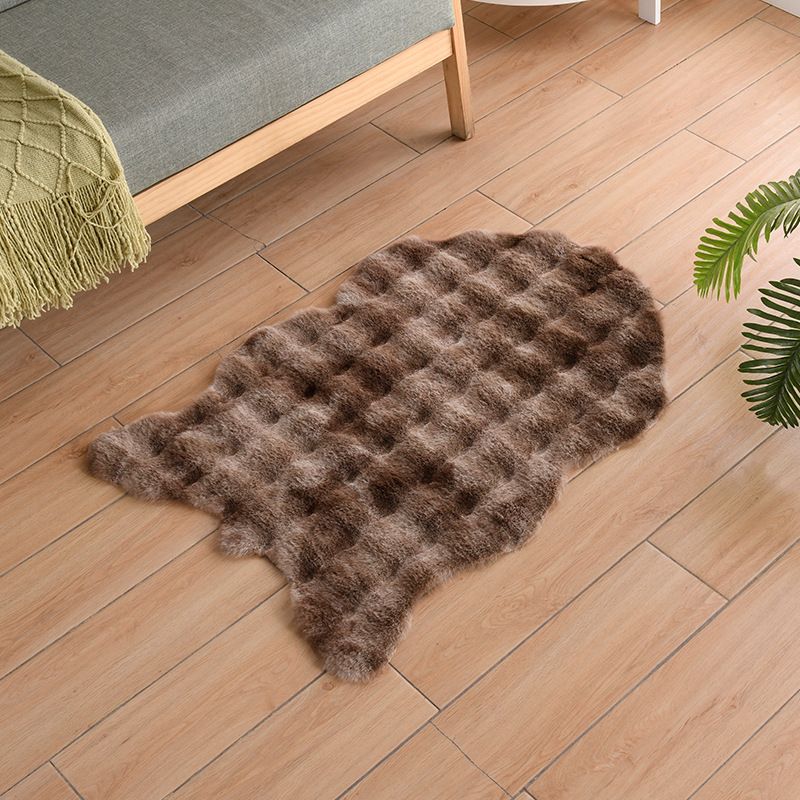 Tappeto in velluto a bolle di poliestere dalla forma irregolare - Tappetino per soggiorno, camera da letto e cameretta dei bambini (diversi colori e dimensioni, antiscivolo, stile nordico)_voghion.com