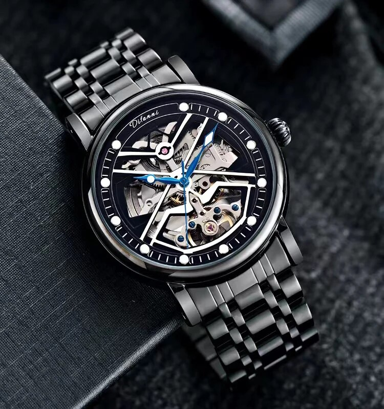 Mens Automatic es Skeleton Tourbillon Mechanical Self Winding Luxury Dress Wrist Waterproof Luminous s_voghion.com