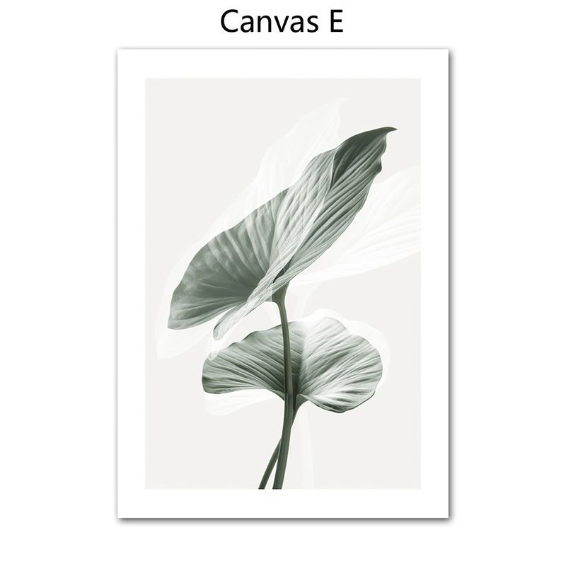 Minimalist Fresh Eucalyptus Leaf Plant Abstract Geometric Living Room Bedroom Background Wall Hanging Canvas Decorative_voghion.com