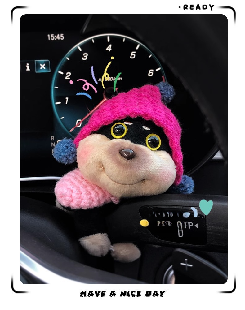 Niedliche Biene Hund Neue Auto Windschutzscheibe Dekoration Plüsch Puppe Wischer Universal Blinker Licht Für Frauen_voghion.com