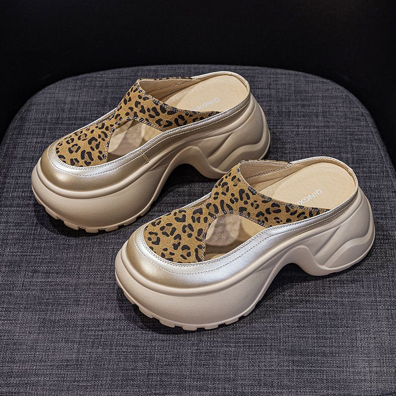Small Thick-soled Bag Head Slippers Female One Pedal Lazy Wear Casual Versatile Cool Slippers_voghion.com