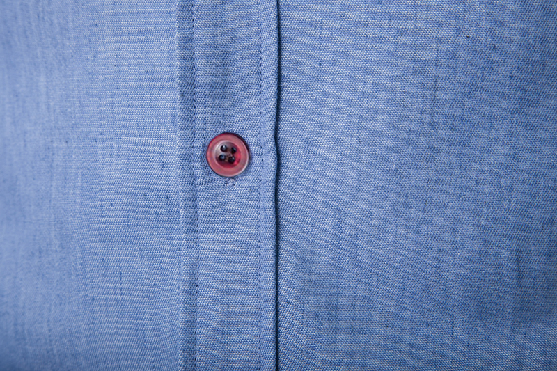 Abbigliamento da uomo Camicia a maniche lunghe in pelle e denim da uomo_voghion.com