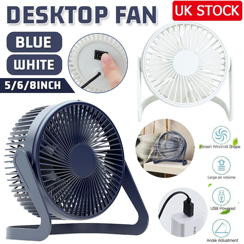 5/6/8 Zoll Mini USB Tischventilator Tragbarer kleiner leiser Tischlüfter_voghion.com