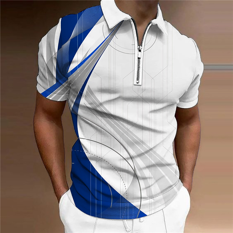2023 Modemuster Poloshirt Golf Sport Retro Poloshirt Sommer Herren_voghion.com