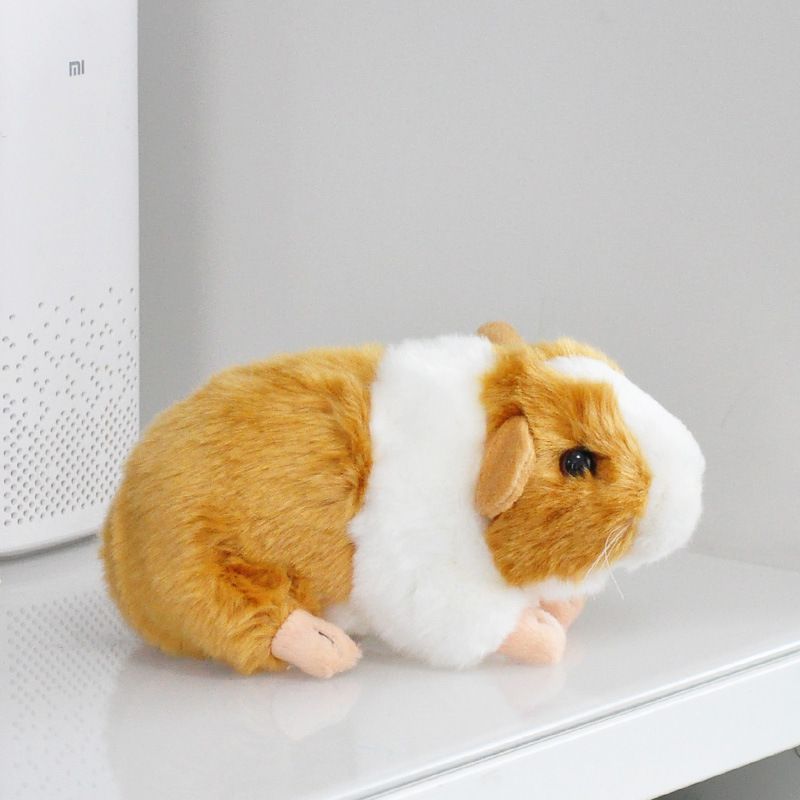 Peluche realistico a forma di maialino arancione della Guinea, da collezione, regalo per bambini_voghion.com