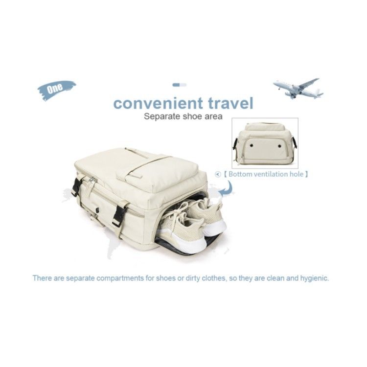 Bolsa de viaje de gran capacidad, bolsa de almacenamiento portátil, juego de artículos de tocador de viaje, almacenamiento de mochila USB_voghion.com