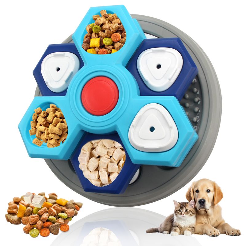 New Style Pet Bowl Dog Intelligence Training Boredom Relief Artifact Four-Layer Rotating Slow Feeder Dish_voghion.com