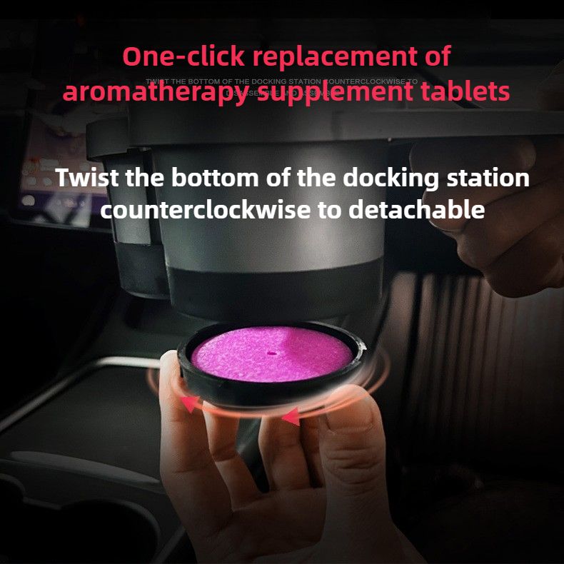 For Tesla Model 3 Huanxin Model Y Car 45W Fast Charging USB Cigarette Lighter Aromatherapy Fragrance Docking Station_voghion.com