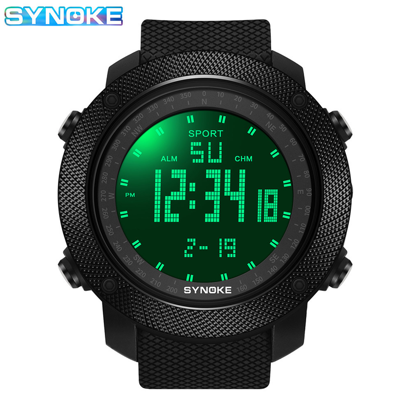 Factory Goods SYNOKE Sports Running Hiking Electronic Multi-Function Military Watch Large Screen Display Waterproof_voghion.com