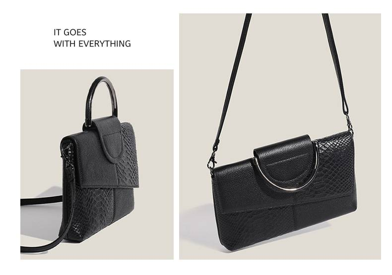 Ladies advanced sense of light extravagance slanting the banquet pu women's bag crocodile leather bag temperament to hold a woman's bag_voghion.com