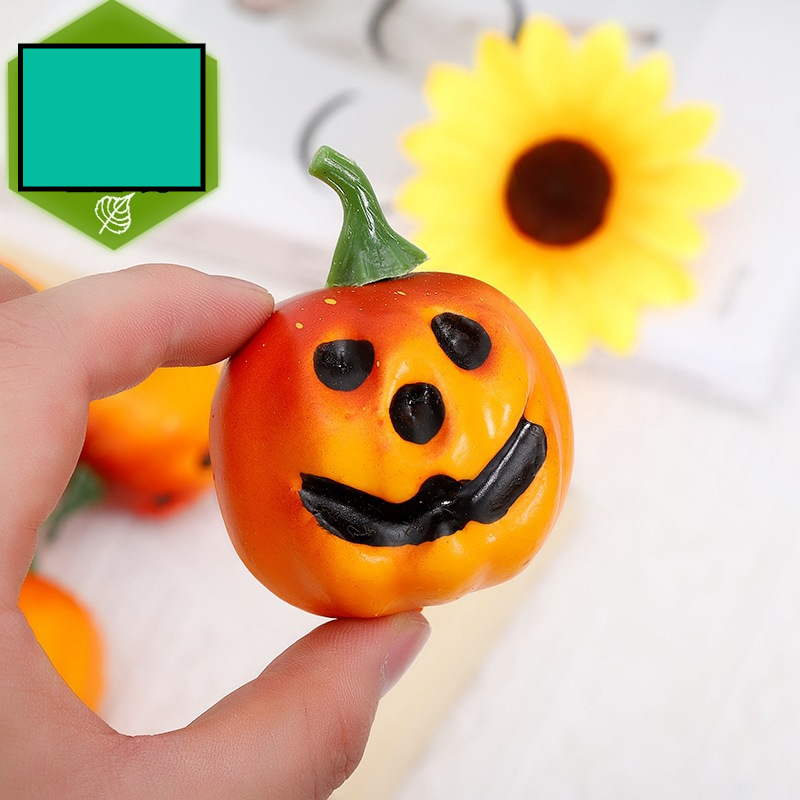 Halloween small pumpkin simulation smiley face pumpkin model foam props decoration mini pumpkin_voghion.com