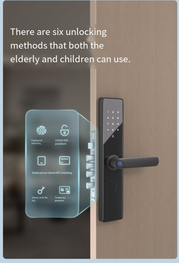 Akıllı Kilit Ev Kapı Kilidi Apartman Kilidi Otel Kilidi Kart Kilidi Ev Sahibi Kiralık Oda Bluetooth Kilidi Parmak İzi_voghion.com