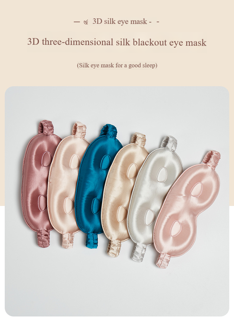 Máscara de dormir 3D 100% seda de amoreira - Máscara para os olhos respirável e bloqueadora de luz premium com bordado personalizado_voghion.com