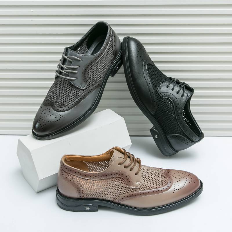 Fashionable Oxford Gentlemen's Formal Men's Shoes, Comfortable Social Men's Shoes_voghion.com