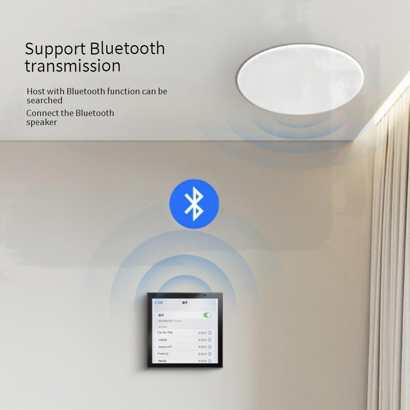 4-Inch Smart Home Control Panel With Built-in Speaker - Multi-Functional Gateway Voice Control ZigBee/WiFi Hub_voghion.com