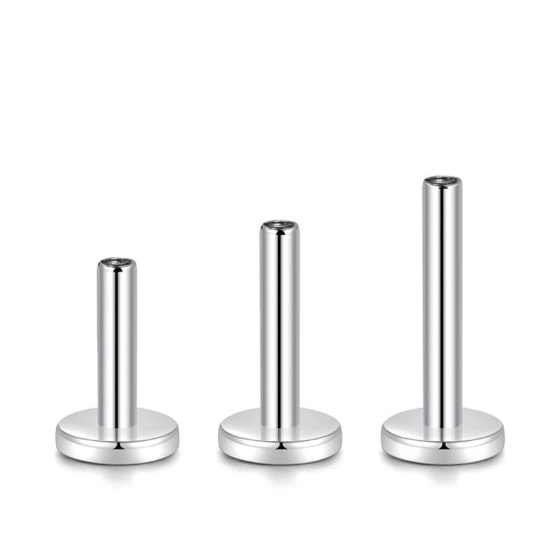 Women's Jewelry Round Ear Bone Nail Titanium Alloy Basic Lip Nail Internal Thread Ear Tragus Nail Piercing Jewelry Flat Bottom Spiral Nail_voghion.com