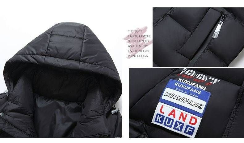 Men's Clothing 25 New Autumn And Winter High-quality Embroidered Chest Label Loose Detachable Hooded Warm Thickened Cotton Jacket_voghion.com
