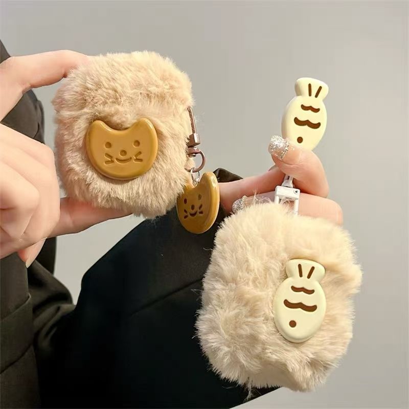 Ins Plush Cute Little Fish Cat-shaped Compatible With Apple AirPods Pro Protection Case 4th/3rd Generation Bluetooth Earphone Cover_voghion.com