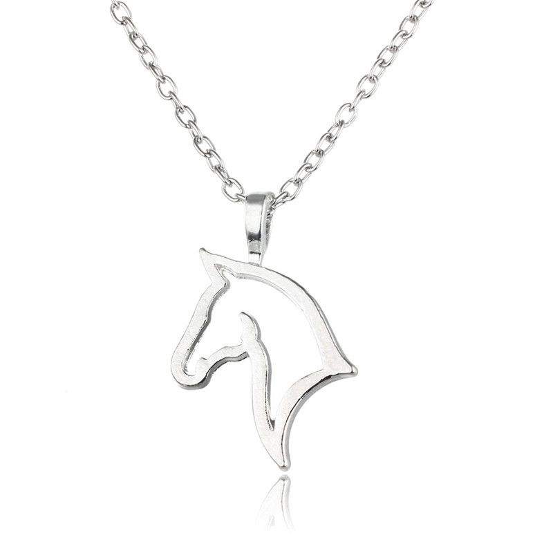 Collares de moda con colgante de caballo y animal lindo para mujer_voghion.com