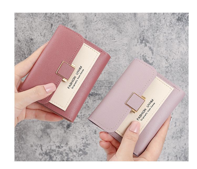 Neue kleine Brieftasche für Damen, kurz, im koreanischen Stil, modisch, faltbar, süße Persönlichkeit, Mini-Mode-Geldbörse_voghion.com