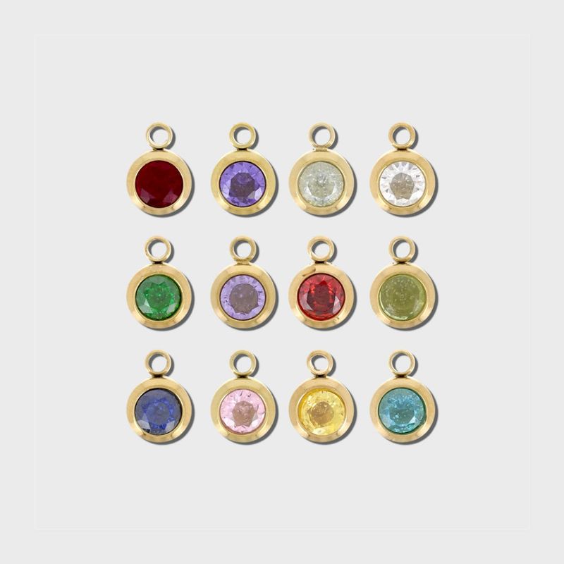 Men And Women's Jewelry Vintage Adjustable Birthstone Pendant Necklace With DIY Charms – Boot, Heart, Pearl, Starfish, Enamel Flower & More_voghion.com