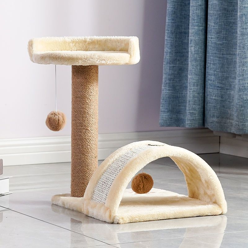 Climbing Frame Large Multi-laer Sisal Post Jumping Platform Bed Integrated To Scratching Board Pet Cat Supplies_voghion.com