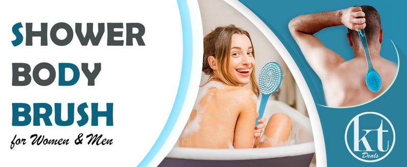 2-Pack Long Handle Body Brush - Soft Nylon Bristles For Back & Feet_voghion.com