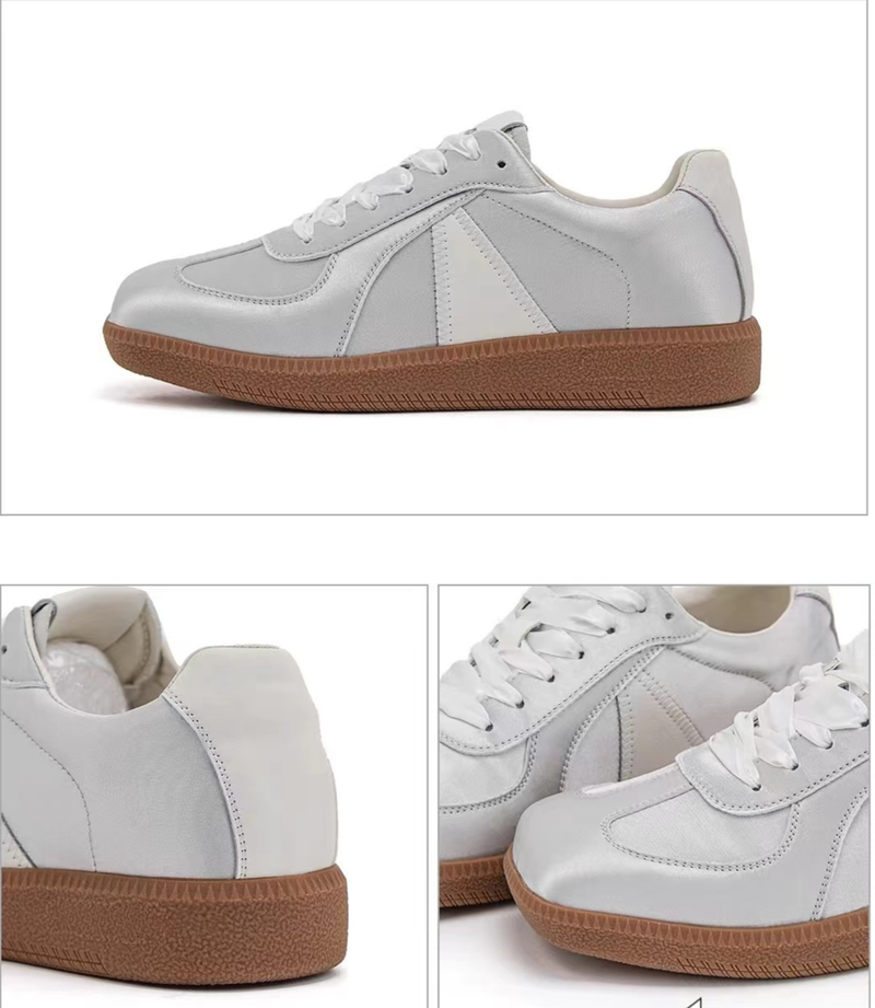 Ballerinarianism 2024 Frühjahr Neue Weiche Sohle Satin Quadratischen Kopf Innen Erhöhen Casual Vielseitige Deutsche Trainingsschuhe für_voghion.com