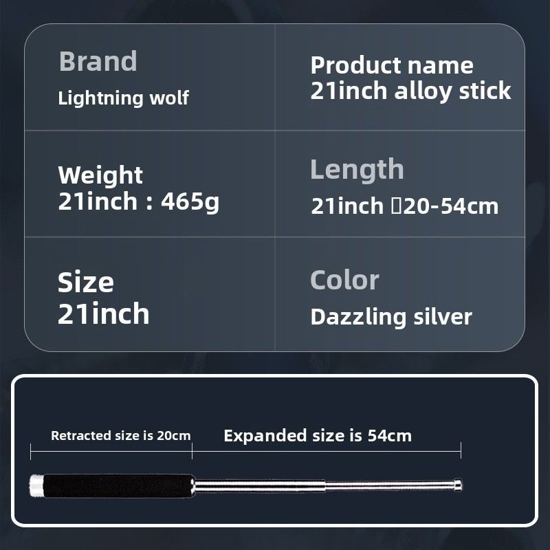 Polizeistock zur Selbstverteidigung aus Legierung, drei Teleskopstöcke, legale Selbstverteidigungswaffe, Selbstverteidigungsstock für das Auto im Freien, verzinkter Peitscheneisenstock_voghion.com