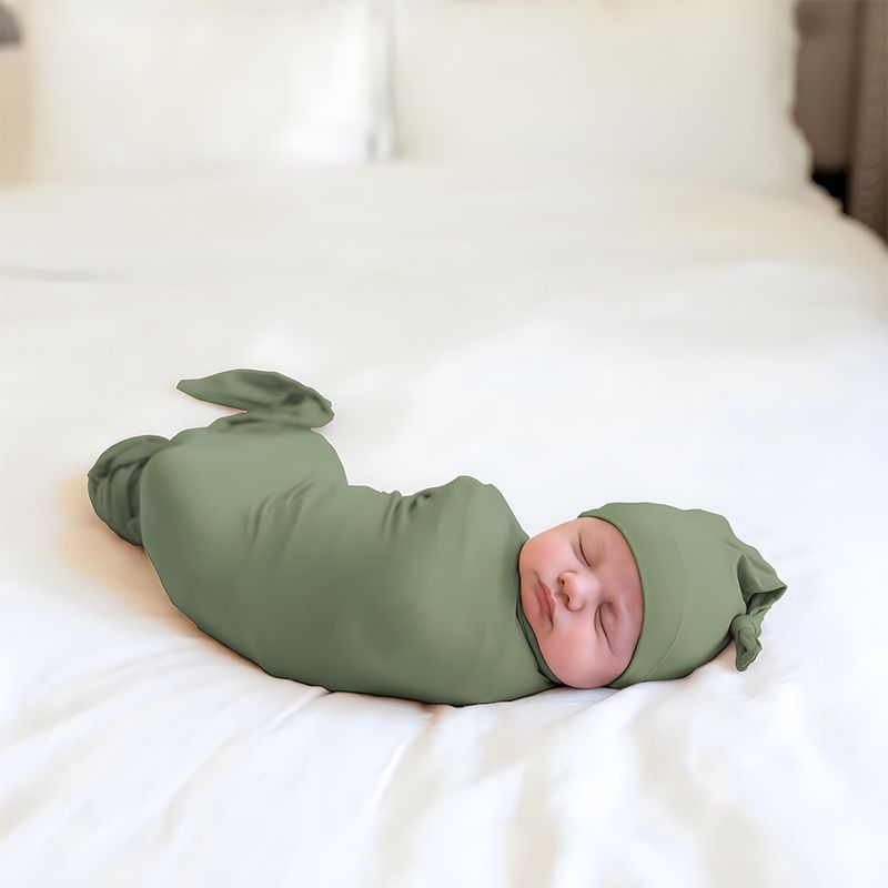Lot de 2 écharpes de couleur unie pour bébé, chapeau à tirer, ensemble de 2 pièces, grande taille, écharpe pour nouveau-né, chapeau fœtal, accessoire de photographie, couverture d'emballage_voghion.com