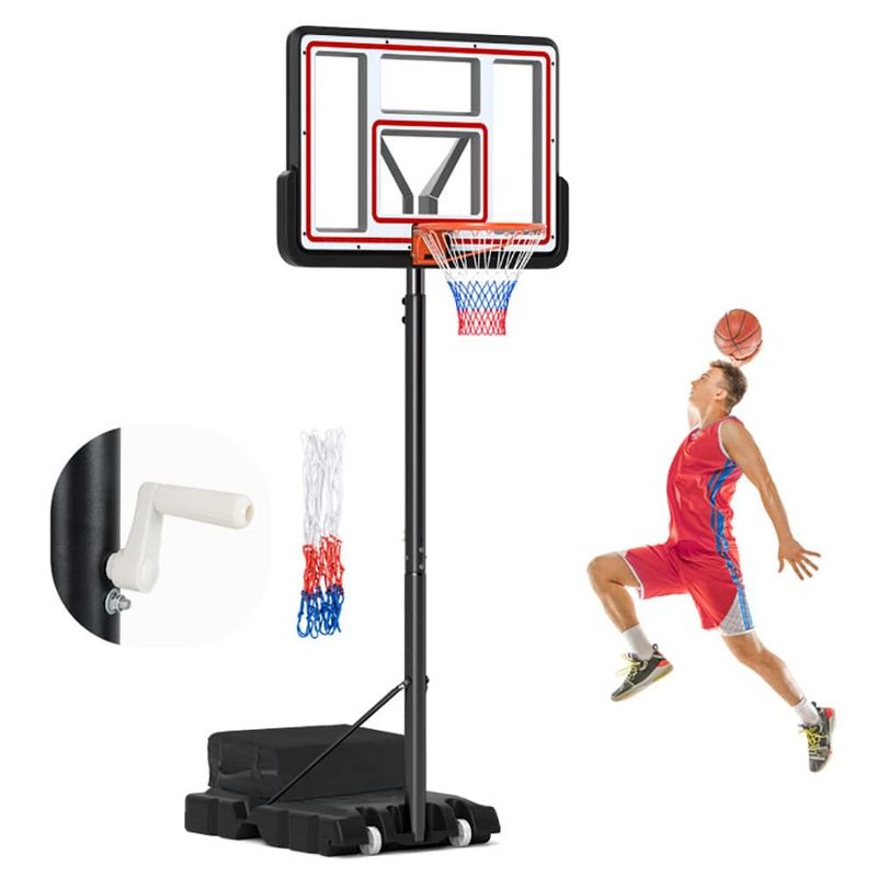 Portable Basketball Hoop Adjustable Basketball Goal System_voghion.com