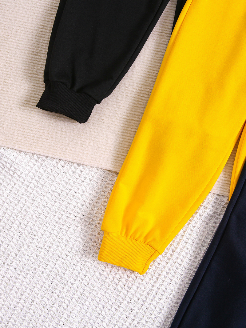 Mother&Kids Kids Kids solid color tracksuit pants boys casual pants drawstring combination sweatpants_voghion.com