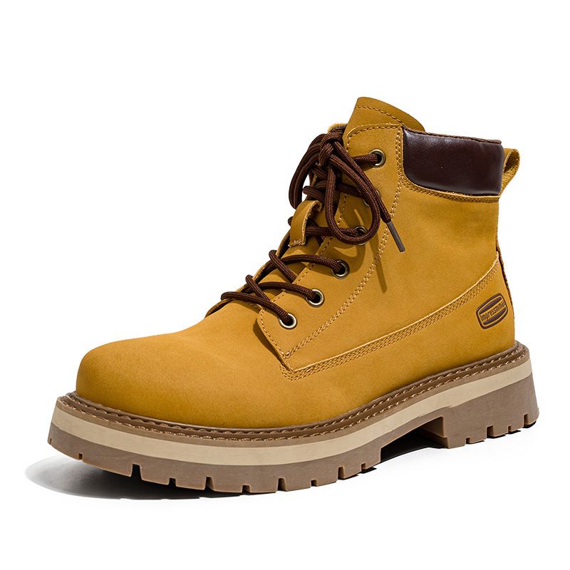 Rhubarb Boots Men's Thick-soled Heightening Desert Martin Boots High-top Men's Boots Functional Wind_voghion.com