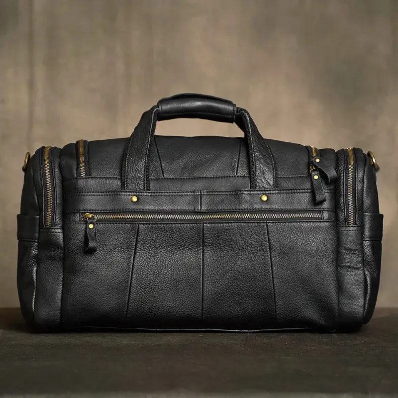 Retro Herren Ledertasche, lässig, großes Fassungsvermögen, Gepäckstück für Outdoor-Reisen, modische Umhängetasche, 250721_voghion.com