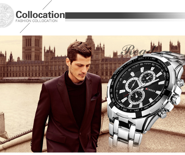 CURREN CARREN 8023 Casual Business Waterproof Quartz Men's Watch_voghion.com