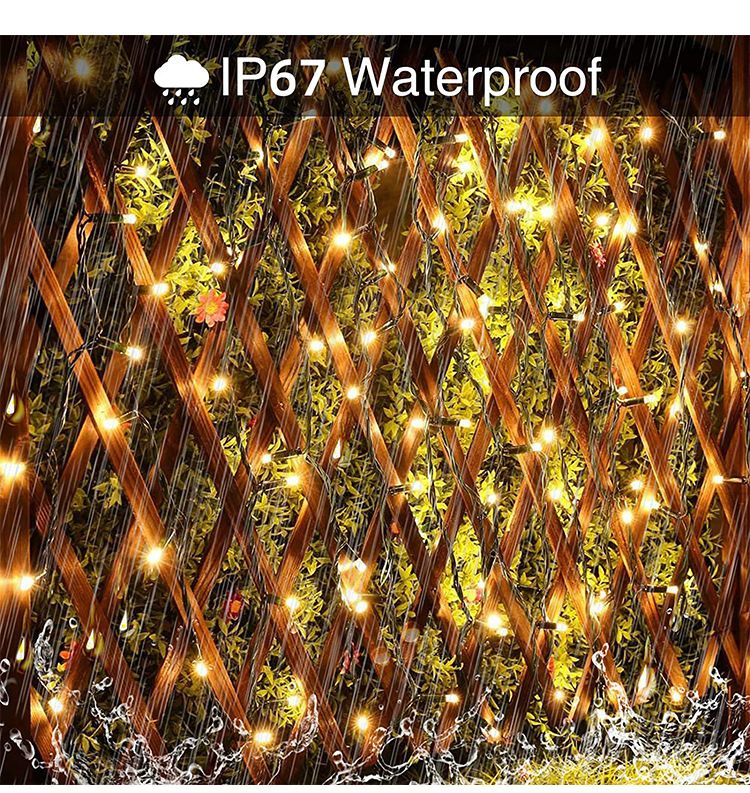 Luci natalizie 24V bassa tensione stringa di luci 20 metri verde scuro lampeggiante stringa di piccole luci colorate decorazione natalizia_voghion.com