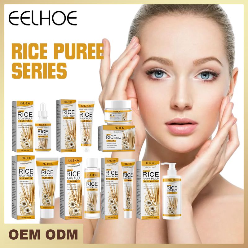 EELHOE Rice Original Milk Series för ansiktsbehandling, ögon-, hand-, kroppsrengöring, återfuktande, närande och närande_voghion.com