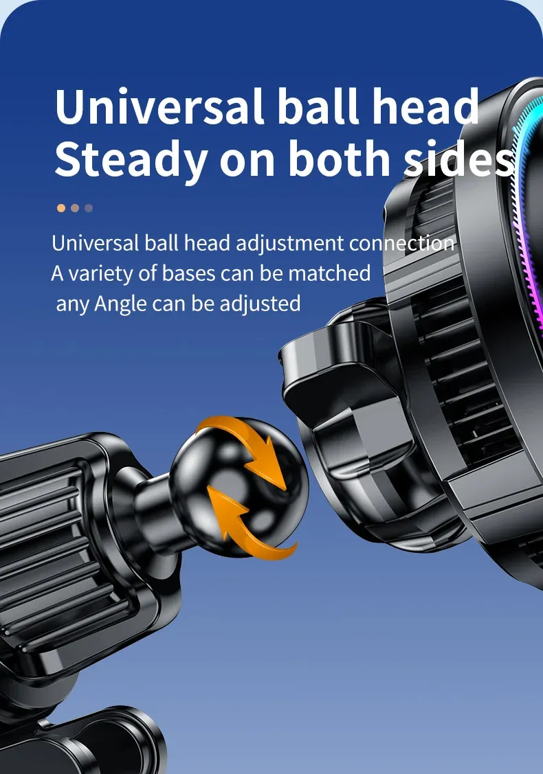 15 14 13 12 Pro Max Caricabatterie magnetico wireless con raffreddamento a ghiaccio Stazione di ricarica rapida per iPhone Supporto per auto MacSafe per telefono_voghion.com