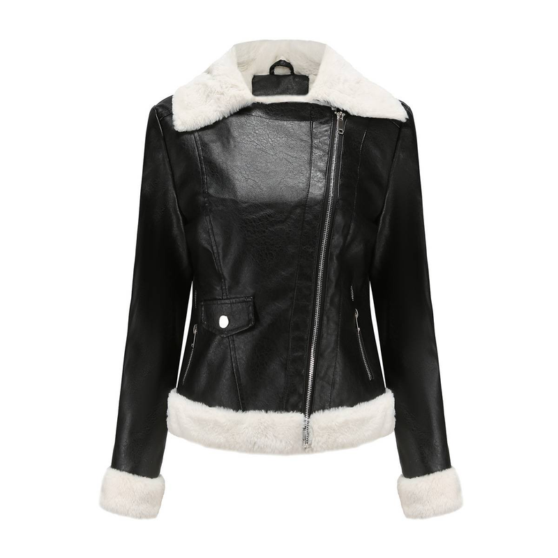 Neue langärmelige warme Reversjacke aus Wildleder für Damen im europäischen und n Pendler-Freizeitstil_voghion.com