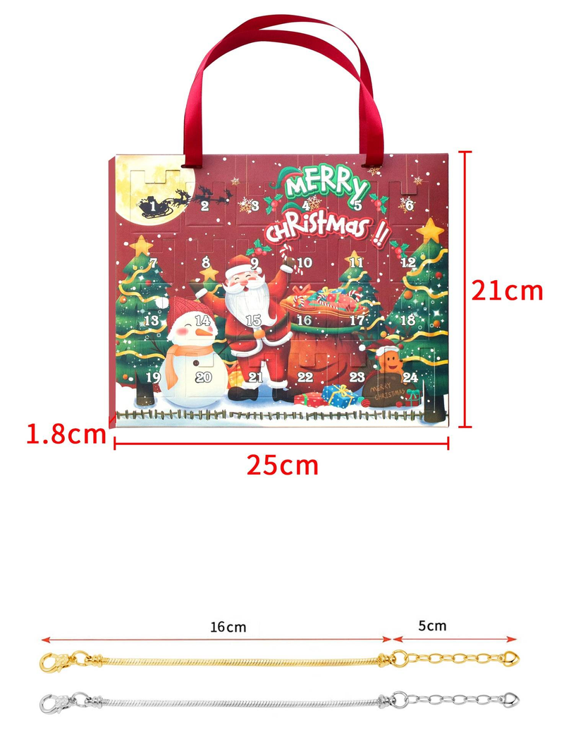 Jultema DIY-berlockarmband med halsbandstillverkningskit för flickor Julsmycken, presentförpackning med kreativt berlock-hänge och armband_voghion.com