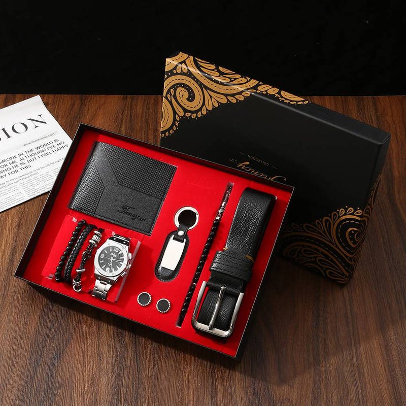 Fars dag Presentset Företag Årsmöte Gåva Kunder High End Plånböcker Bälten Klockor Presentset För kunder_voghion.com