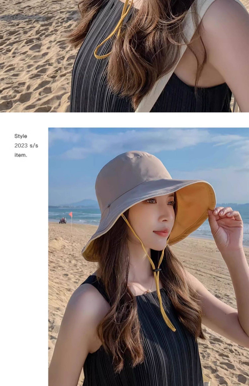Fisherman's Hat, Sun Protection Hat, Children's New Summer Sun Hat, Large Brim, UV Resistant Sun Protection Hat_voghion.com