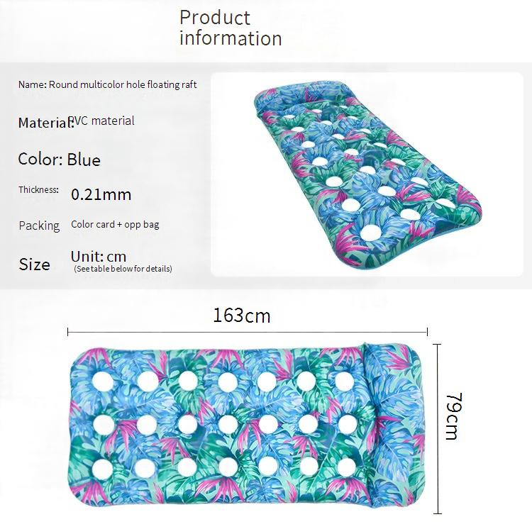 Eco-Friendly PVC Foldable Pool Float - Single Lounge Chair With Breathable Holes (Multicolor Heavy-Duty Inflatable Mat For Beach & Lake)_voghion.com