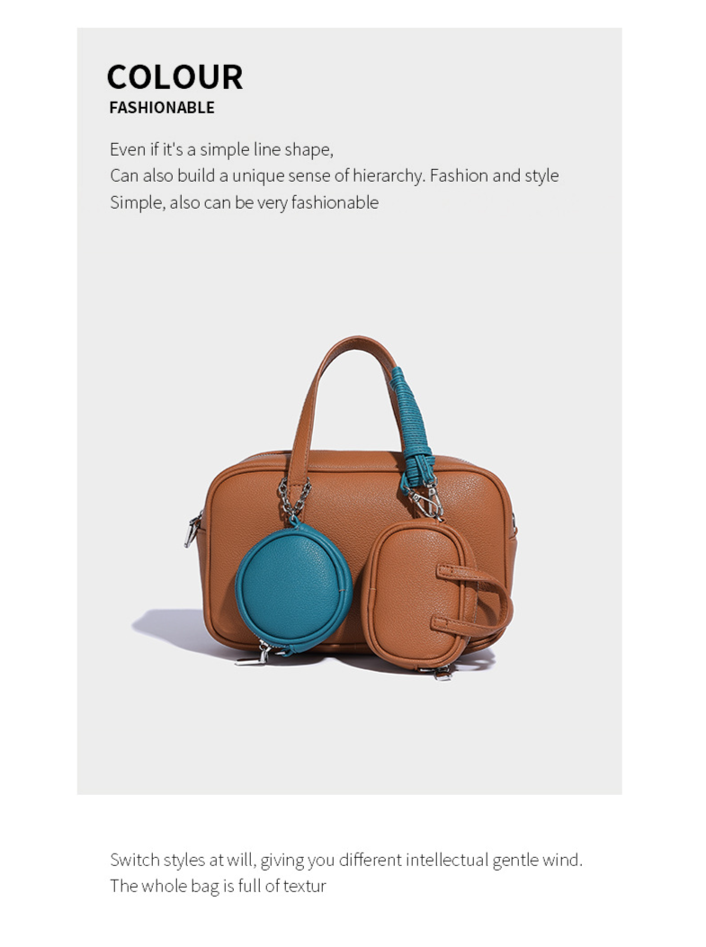 Borsa da bowling Boston di ispirazione vintage con tracolla staccabile: elegante borsa a tracolla e a spalla singola per donna (vari colori)_voghion.com