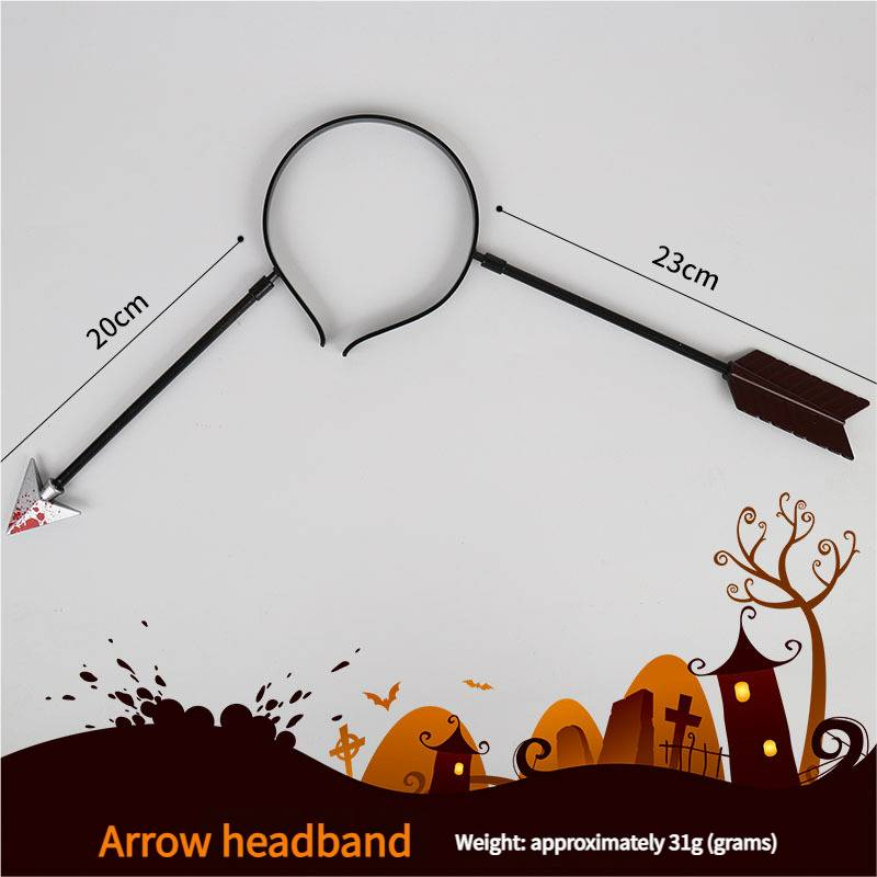 Halloween Divertente Fascia Copricapo Trucco Accessori Piercing alla testa Simulazione Coltello da cucina Forbici Chiave inglese Sega Ascia Martello_voghion.com