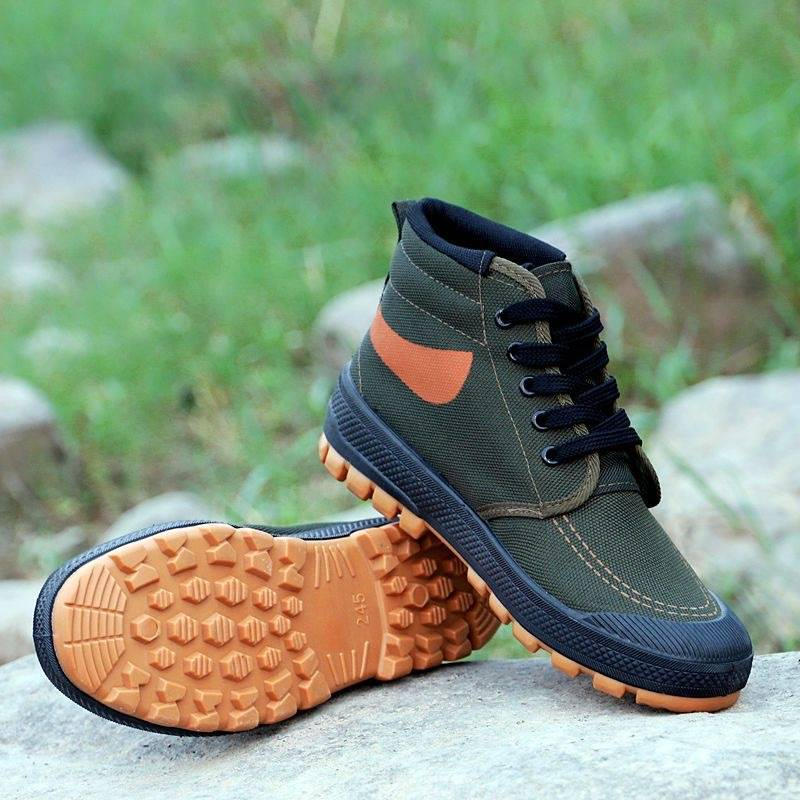 Scarpe da lavoro con design alto, strato spesso, suola in gomma antiscivolo, resistenti all'usura, traspiranti e monotipo._voghion.com