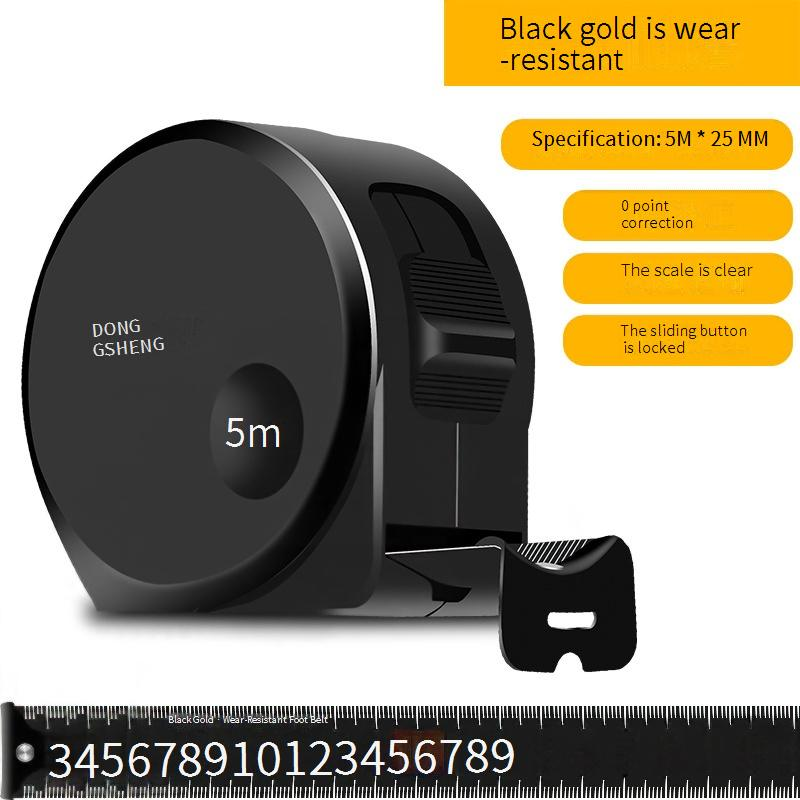 Black Gold Heavy-Duty Measuring Tape 3m/5m/7.5m/10m - Premium ABS+Steel Construction, Anti-Slip Grip, High Precision For Construction & DIY_voghion.com