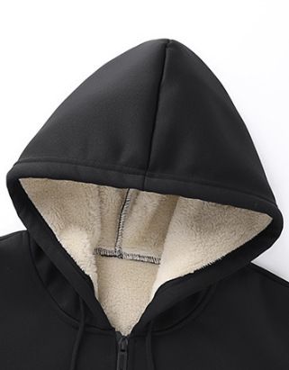 Hochwertiger, dicker Wintermantel für Herren – Langarm-Oberbekleidung aus Polyester mit Kapuze und entspannter Passform, Business-Casual-Stil (Grau, Schwarz)_voghion.com