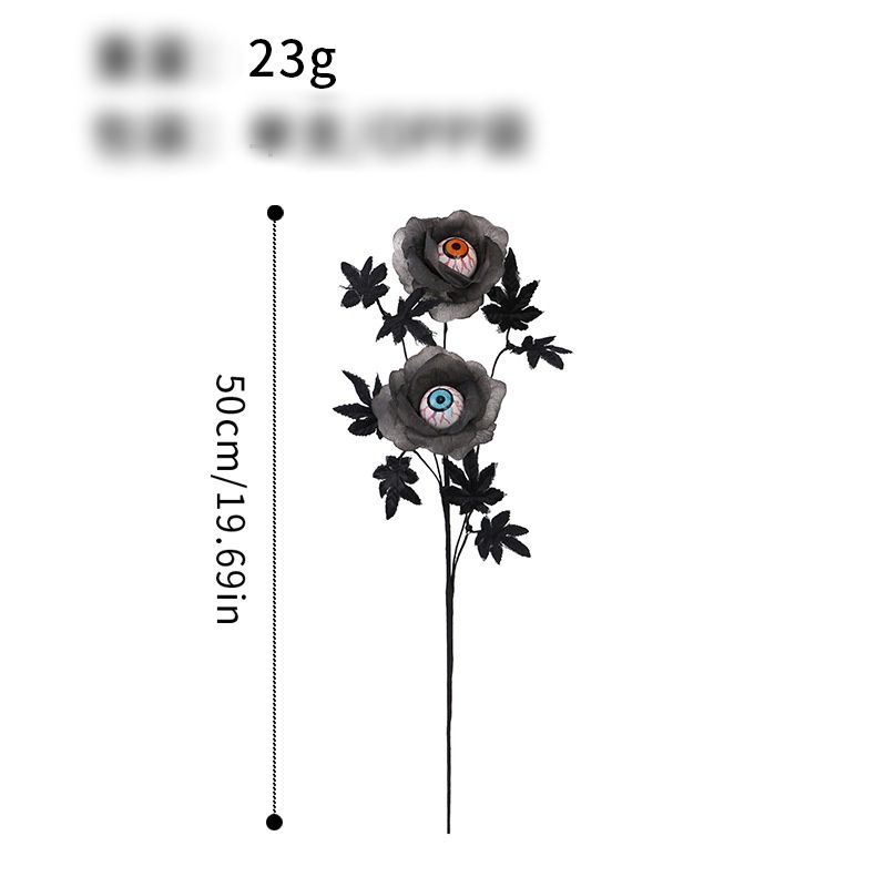 Bouquet da taglio di foglie d'acero con bulbo oculare nero horror di Halloween, festival fantasma, decorazioni commerciali per la casa di Halloween_voghion.com